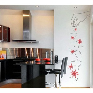 Wall Decoration | Wall Stickers | Hand Sprinkling Flowers