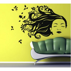 Wall Decoration | Face and Hands  | Flowers In Her Hair