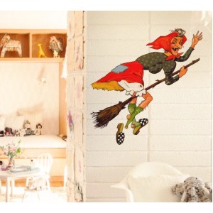 Wall Decoration | Kids Room  | Baba Yaga Flying Away