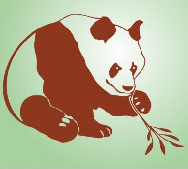 Panda 05, With a Bamboo Branch