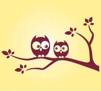 Two Owls On A Branch