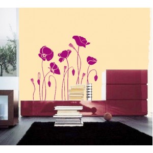 Wall Decoration | Wall Stickers | Flowers 23, Poppies