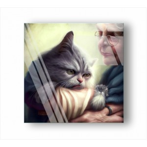 Wall Decoration | Glass | Angry Cat GP_11004