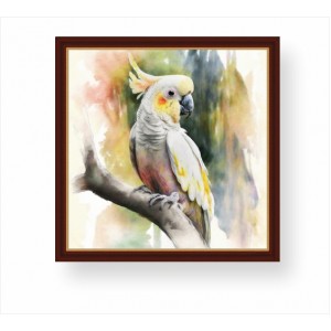 Wall Decoration | Framed | A Parrot on a Branch FP_1100801