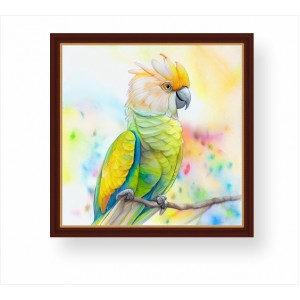 Wall Decoration | Framed | A Parrot on a Branch FP_1100802