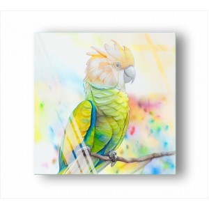 Wall Decoration | Glass | A Parrot on a Branch GP_1100802