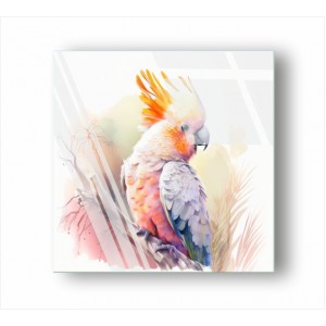 Wall Decoration | Glass | A Parrot on a Branch GP_1100805