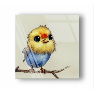 Wall Decoration | Glass | A Bird on a Branch GP_1400510