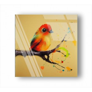 Wall Decoration | Glass | A Bird on a Branch GP_1400511