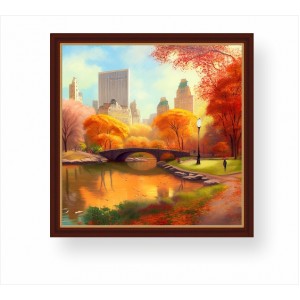 Wall Decoration | Framed | Autumn Day In Central Park FP_2100100