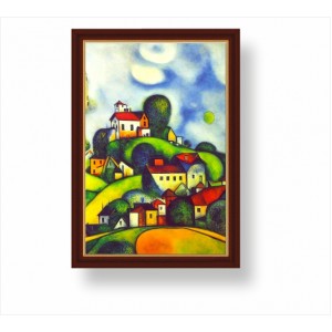 Wall Decoration | Framed | Houses on the hill FP_2200506