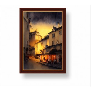 Wall Decoration | Framed | Houses on the hill FP_2200604