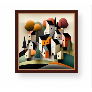Wall Decoration | Framed | Houses on the Hill FP_2300701