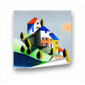 Wall Decoration | Cities Buildings PP | Houses on the Hill PP_2300703