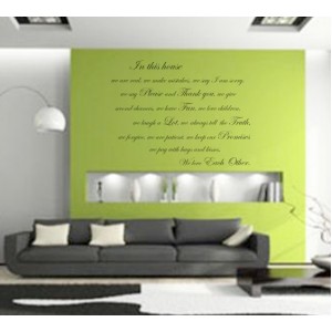 Wall Decoration | Wall Stickers | In This House, Design 2