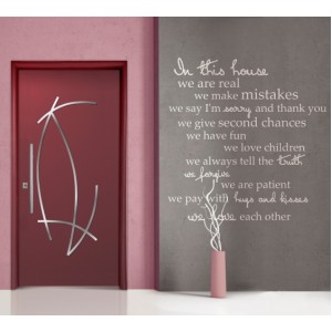 Wall Decoration | Wall Writing  | In This House...
