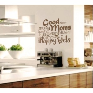 Wall Decoration | Kitchen Wall Words  | Good Moms Happy Kids