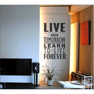Wall Decoration | For Motivation | Live As If You Were...