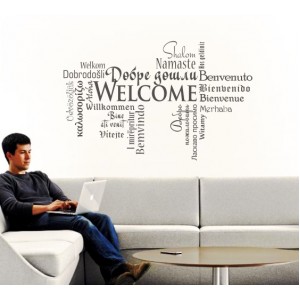 Wall Decoration | Wall Writing | Welcome 58204, Languages 