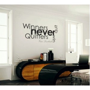 Wall Decoration | Wall Writing  | Winners Never Quit