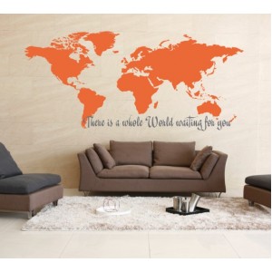 Wall Decoration | Wall Writing  | A whole world is waiting for you.