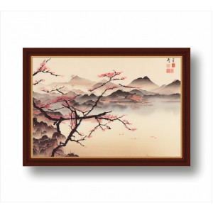 Wall Decoration | Framed | Cherry Blossom Landscape FP_5100103