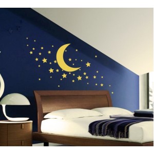 Wall Decoration | Bedroom  | Moon With Stars