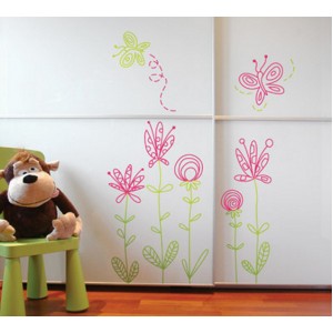 Wall Decoration | Wall Stickers | Stylized Flowers 606