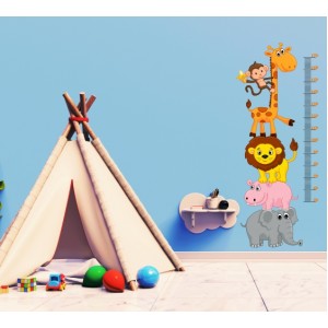 Wall Decoration | Animals  | Child Meter WIth Jungle Animals