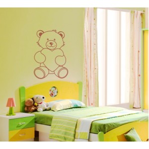 Wall Decoration | Teddy Bear  | Teddy Bear 09, With A Heart