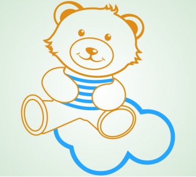 Teddy Bear 12, On A Cloud