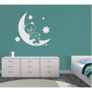 Wall Decoration | Sky  | Teddy Bear 17, Moon Rider