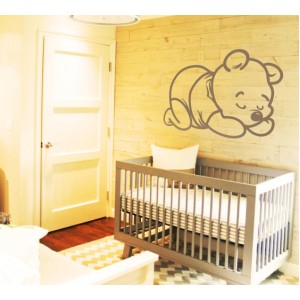 Wall Decoration | Kids Room  | Teddy Bear 23, Pooh Sleeping