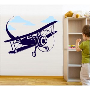 Wall Decoration | Kids Room  | Airplane 01, Among Clouds