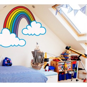 Wall Decoration | Sky  | Rainbow And Clouds