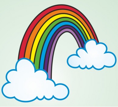 Rainbow And Clouds