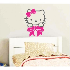 Wall Decoration | Kids Room  | Hello Kitty 03, With a Ribbon