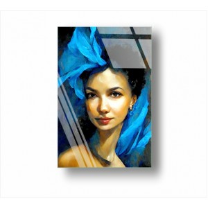 Wall Decoration | Glass | Woman in the Blues GP_7100201