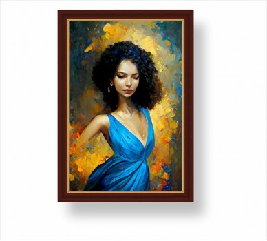 Woman in Blue Dress FP_7100301