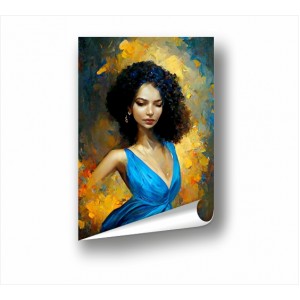 Wall Decoration | Posters | Woman in Blue Dress PP_7100301