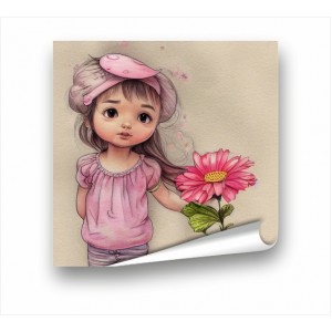 Wall Decoration | Posters | Girl With Flower PP_7400101