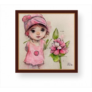 Wall Decoration | Framed | Girl With Flower FP_7400102