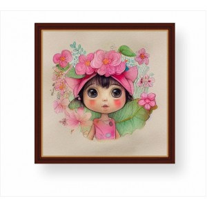 Wall Decoration | Framed | Girl With Flower FP_7400103