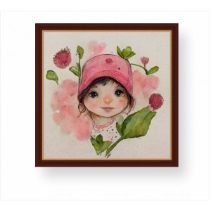 Wall Decoration | Framed | Girl With Flower FP_7400104