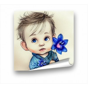 Wall Decoration | For Kids PP | Boy With Flower PP_7400201