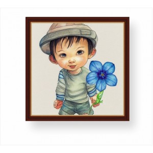 Wall Decoration | Framed | Boy With Flower FP_7400202