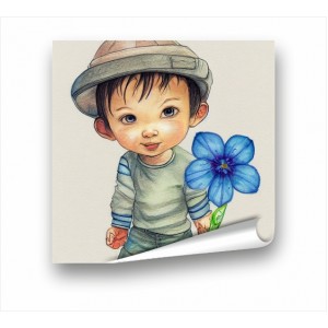 Wall Decoration | For Kids PP | Boy With Flower PP_7400202