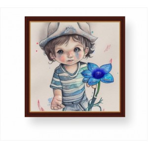Wall Decoration | Framed | Boy With Flower FP_7400203
