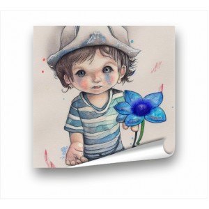 Wall Decoration | For Kids PP | Boy With Flower PP_7400203