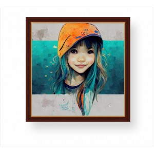 Wall Decoration | Framed | Girl With Beret FP_7400302